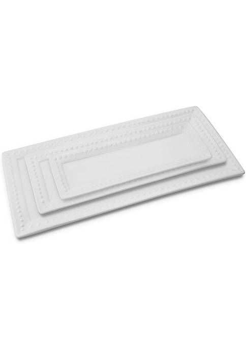 Kovot 3 Piece White Porcelain Platter Set