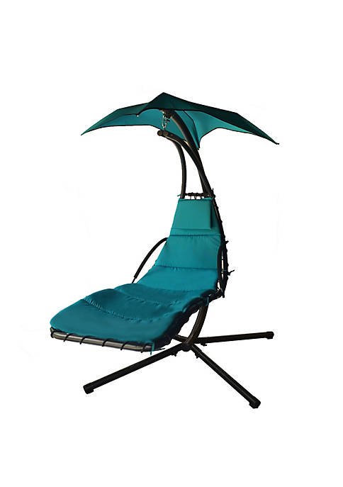 Backyard Expressions Steel Hanging Lounge Chair w/ Umbrella