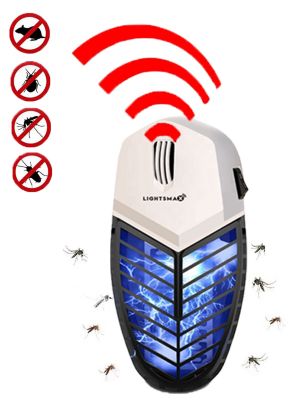 Lightsmax Electric Plug In Mosquito Zapper Killer Ultrasonic Pest Repeller Dual Modes