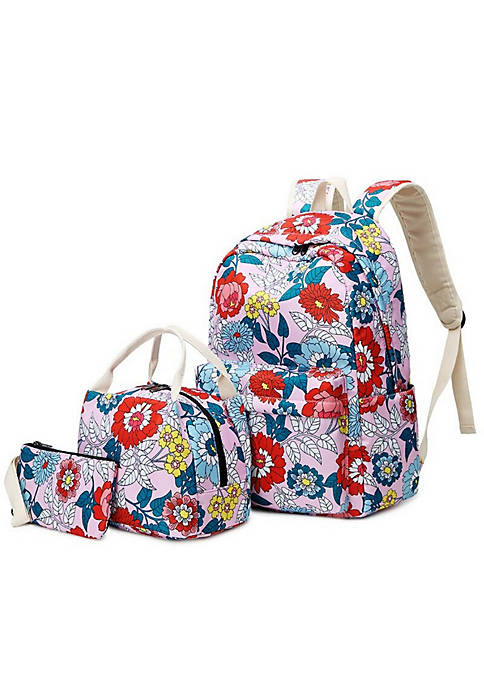 All Abundant Things Daisy Print Backpack, Lunch Bag
