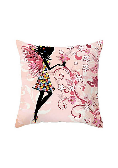 All Abundant Things Hand Painted Fairy Throw Pillow