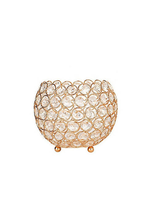 All Abundant Things Gold Crystal Tealight Candle Holders
