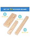 Foam Wooden Beam Building Blocks – 24 Piece