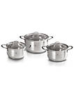 6-Piece Stainless Steel Cookware Set Steel Collection