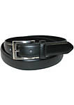 Mens Leather 1 1/8 Inch Basic Dress Belt with Silver Buckle