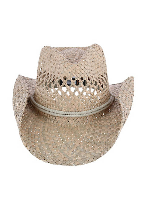 Broner Carson City Vented Seagrass Western Hat with