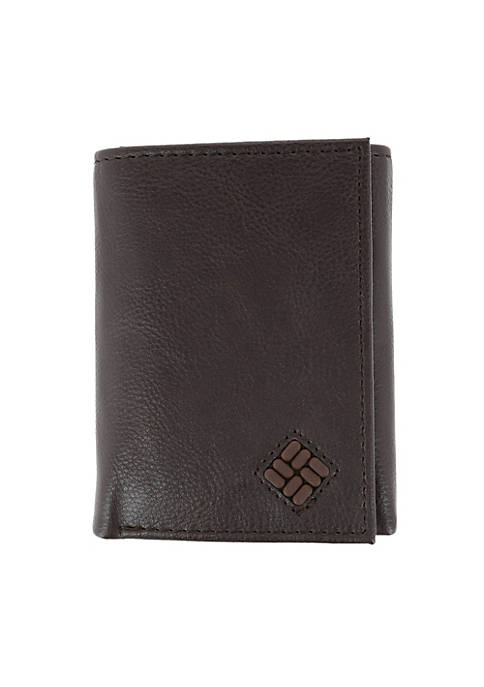 Columbia Mens Leather RFID Protected Trifold Wallet