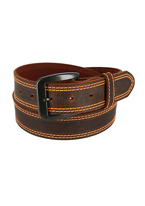 3 D Belt Company Mens Contrast Stitch Belt