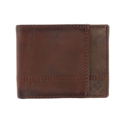 Columbia Men's Leather Rfid Slim Bifold Wallet With Exterior