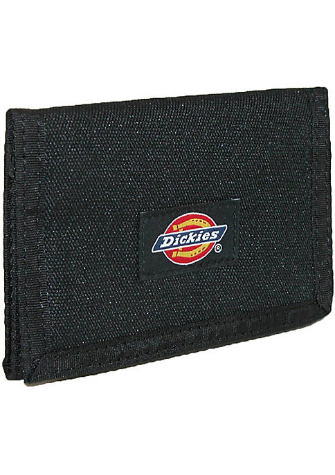 Dickies Mens Nylon Trifold Wallet with Fabric Hook
