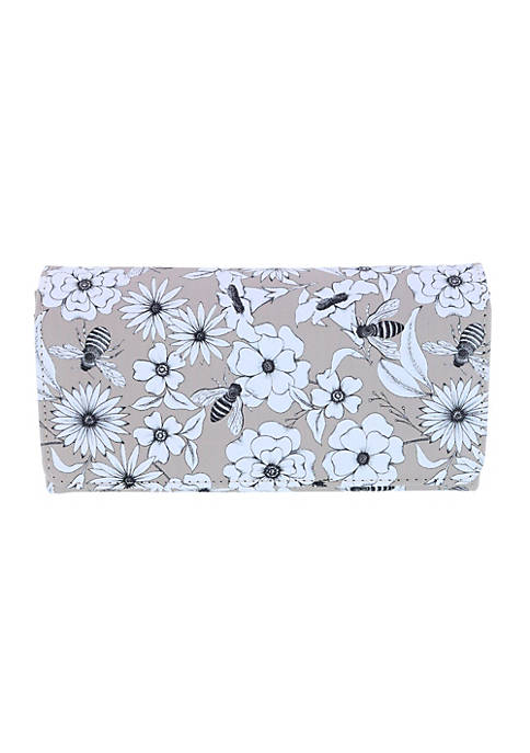 Buxton Womens Bees &amp; Flowers Bianca Clutch Trifold