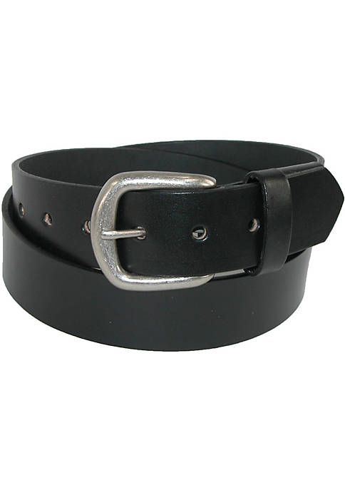 Boston Leather Mens Leather Bridle Belt with Hidden