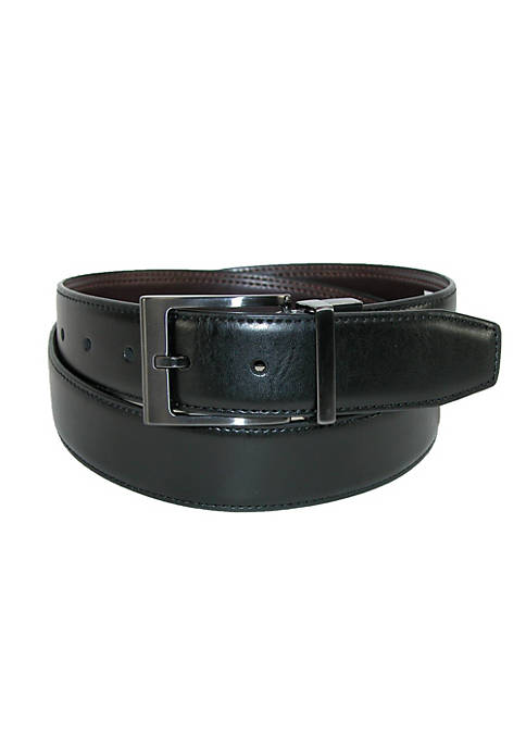 Dickies Mens Leather Feather Edge Reversible Belt with