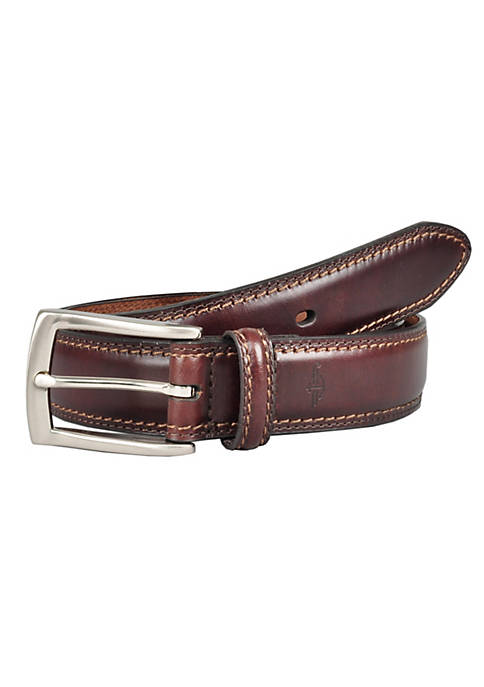 Dockers Mens Leather Feather Edge Padded Belt