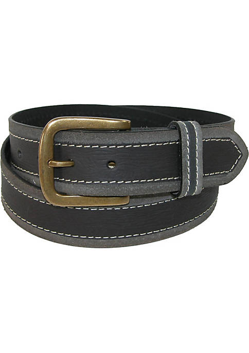 Mens Two Tone Bridle Belt with Removable Buckle