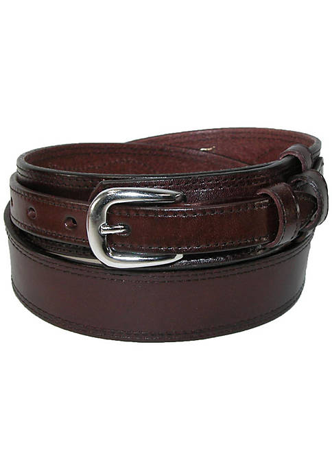 CTM Mens Big &amp; Tall Leather Removable Buckle