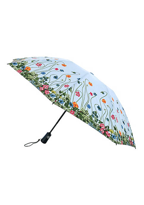 Womens Flower Garden Print Auto Open and Close Inbrella Umbrella