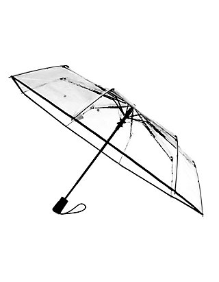totes Clear Canopy Automatic Open Foldable Umbrella 