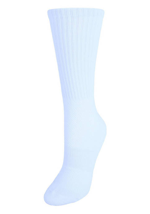 CTM Womens Dry and Cool Cushioned Crew Socks