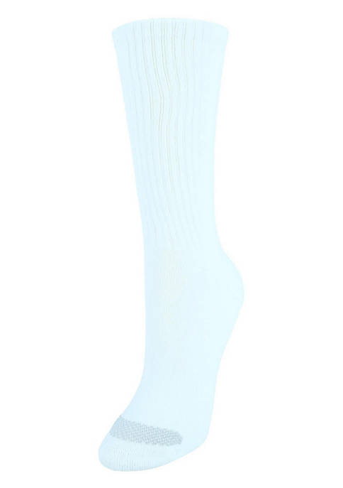 Womens Cool Comfort Crew Socks Extended Sizes (6 Pack)