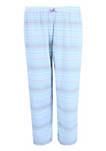 Womens Lightweight Striped Ribbed Knit Pajama Set