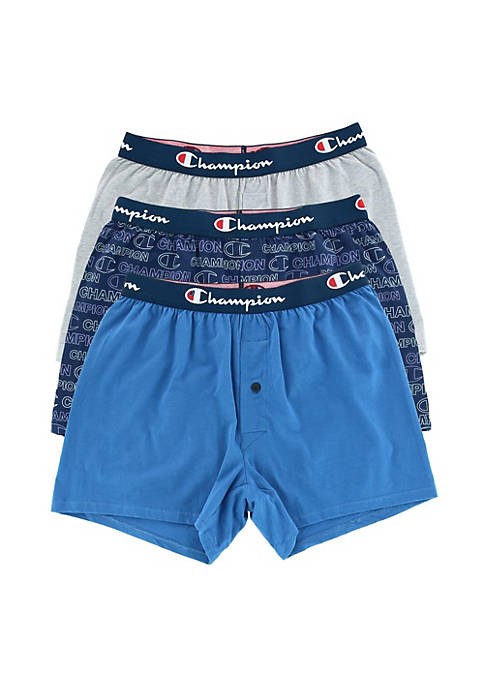 Champion Mens Fashion Print and Solid Assorted Boxers