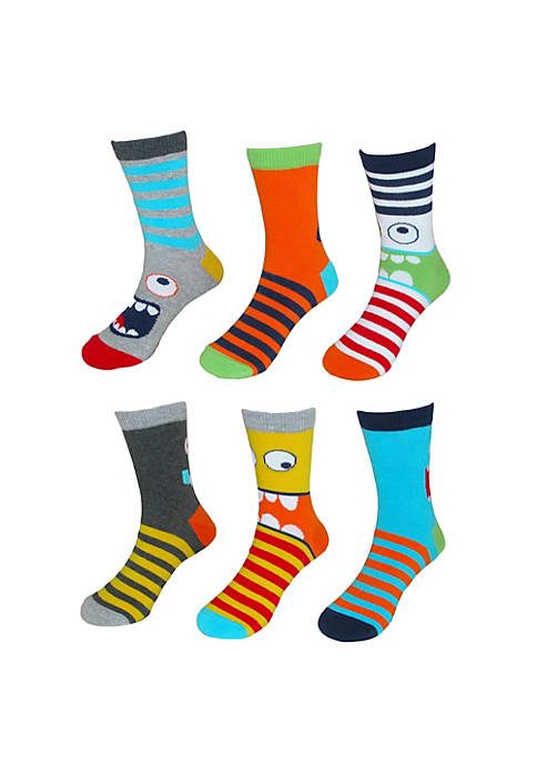 Jefferies Socks Childrens Monster Face Crew Socks (6