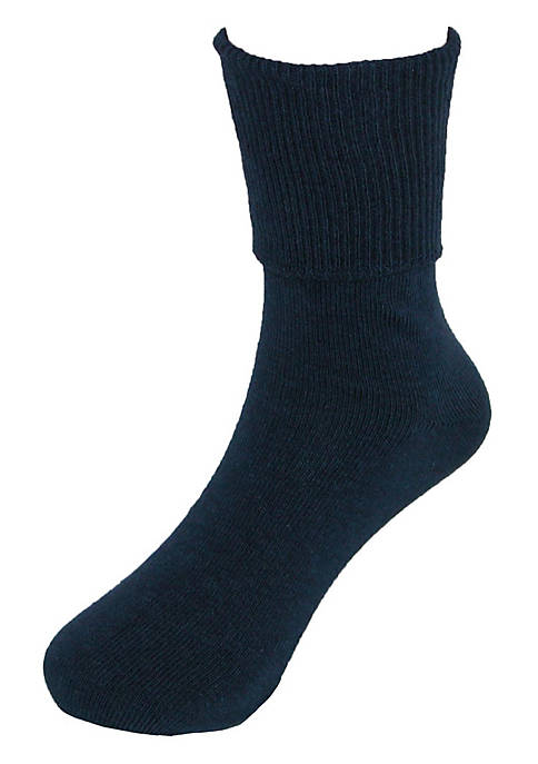 School Uniform Seamless Turn Cuff Anklet Socks (6 Pair Pack)