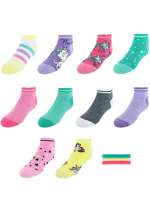 Alexa Rose Teens No-Show Unicorn Novelty Socks (10