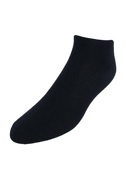 CTM Mens Quarter Cut Athletic Comfort Socks (5