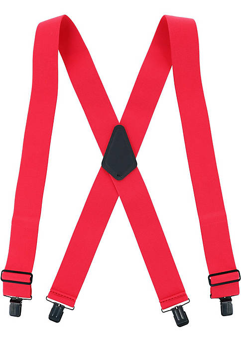 Perry Suspenders Mens Solid Color X-Back Clip-End Suspenders
