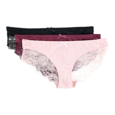 WYCSDD 3 Pieces Underwear Lace Panties Plus Size French Fashion