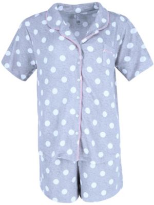 cheibear Women's Sleepwear Pajama Soft Round Neck Nightwear Elk