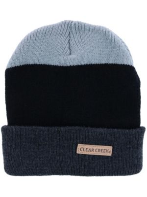 Clear Creek Men's Knit Tri-Color Winter Cuff Hat, Black -  191362271464