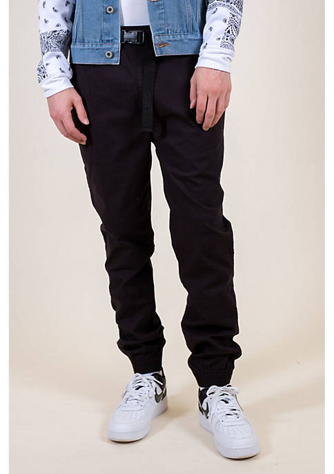 Brooklyn Cloth Black Stretch Ripstop Double Knee Jogger