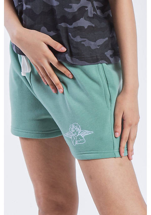Moss Angel Embroidered Short