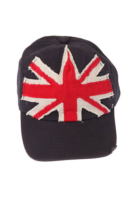Union Jack GB Distressed Baseball Cap With Adjustable Strap