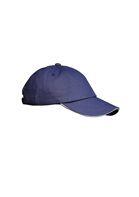 Unisex Low Profile Heavy Brushed Cotton Baseball Cap With Sandwich Peak (Pack of 2)