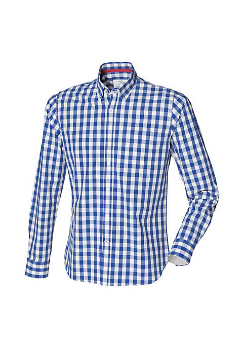 Front Row Mens Checked Casual Cotton Shirt
