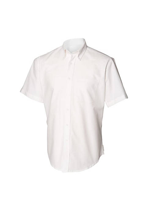 Henbury Mens Short Sleeve Classic Oxford Work Shirt