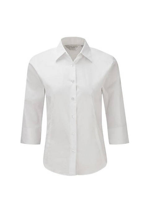 Russell Collection 3/4 Sleeve Easy Care Fitted Shirt