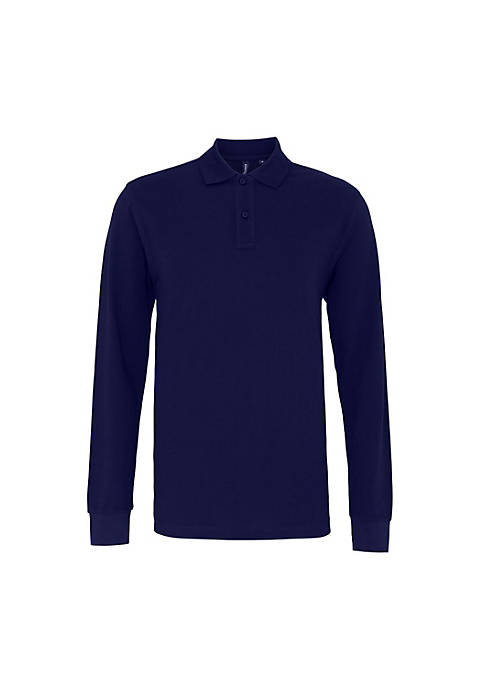 Mens Classic Fit Long Sleeved Polo Shirt