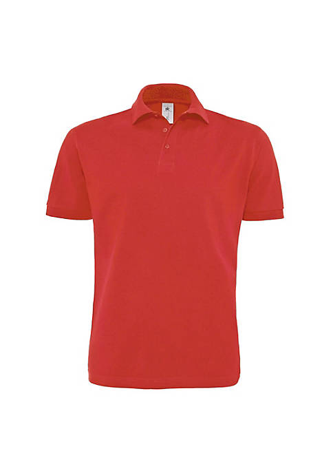 B&C Mens Heavymill Short Sleeve Cotton Polo Shirt