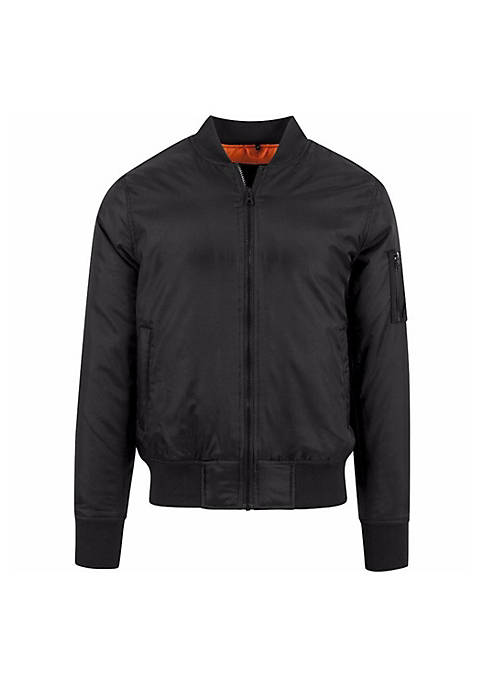 Build Your Brand Mens Contrast Bomber Jacket