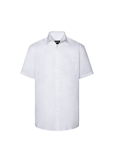 Russell Collection Mens Short Sleeve Tailored Coolmax Shirt
