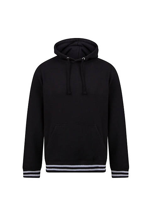Front Row Unisex Adults Striped Cuff Hoodie