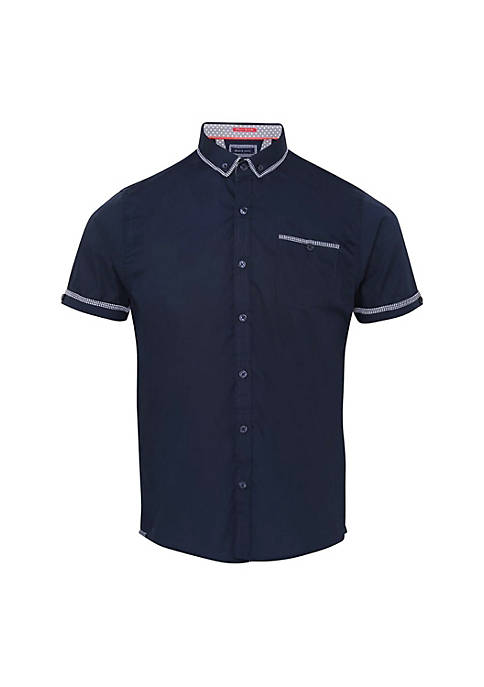 Mens Colvin Short Sleeve Shirt With Contrast Check Detail