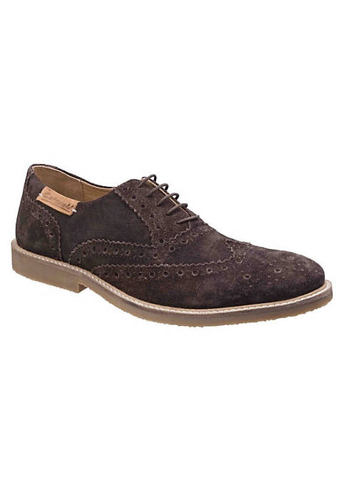 Cotswold Mens Chatsworth Suede Oxford Brogue Lace Up