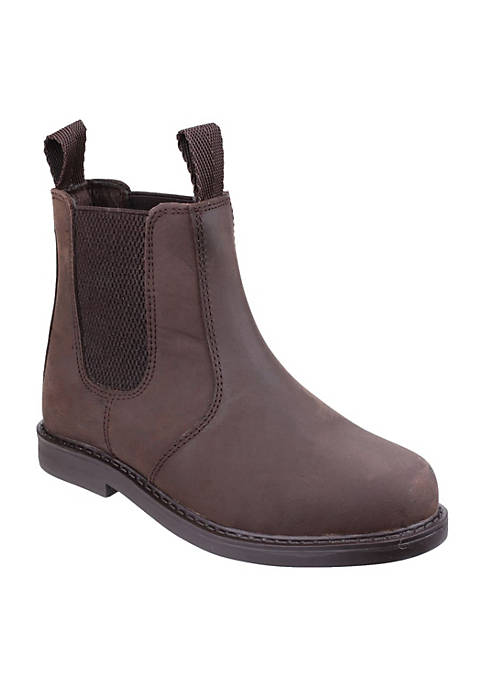 Amblers Childrens Pull On Leather Ankle Boots