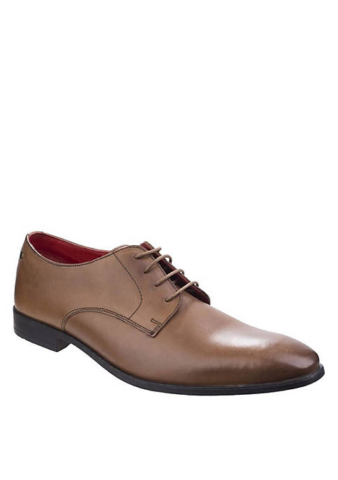 Base London Mens Shilling Waxy Leather Derby Shoes